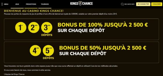 Kings Chance Casino Bonus
