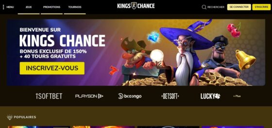 Official website of Kings Chance Casino